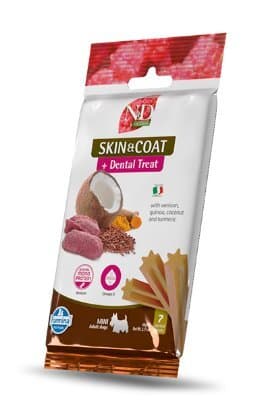 ND Quinoa Skin & Coat Venison poslastica za pse, mini 60 g