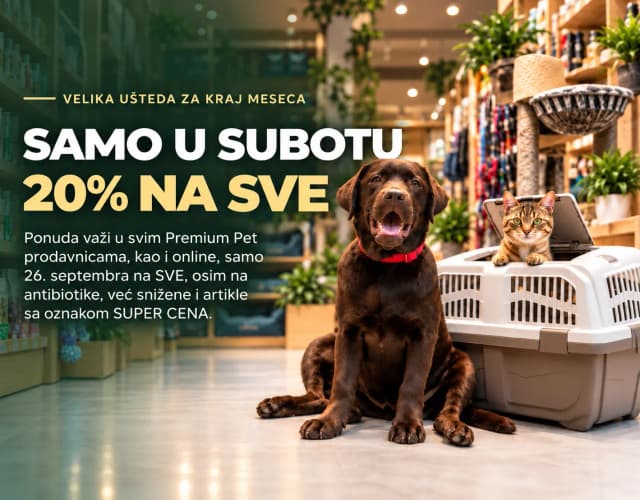 Samo u subotu: 20% na SVE